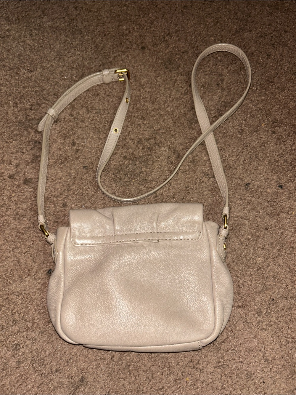 Preowned Marc By Marc Jacobs Pebbled Leather Crossbody - Beige - Picture 5 of 5